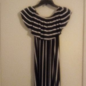 Pinstriped Maxi Dress